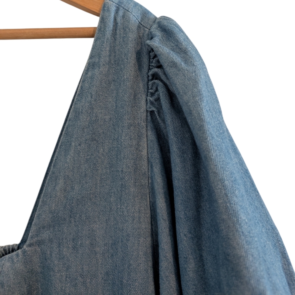 Old Navy Puff Sleeve Denim Mini Dress NWT - Picture 6 of 16